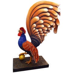 Huge rooster limited edition Sergio Bustamante sculpture