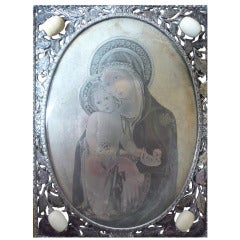 Mario Buccellati Silver Icon of Virgin Mary Madonna