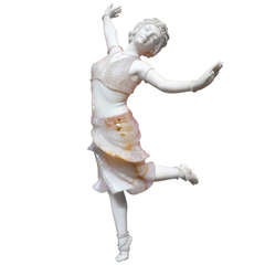 "Danseuse" An Alabaster and Ivory Figure