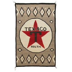 Navajo Pictorial Weaving "Texaco" circa 1930