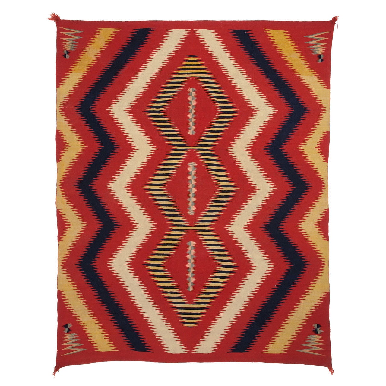 Vintage Navajo Serape Wearing Blanket, circa 1875 (Late Classic Period)