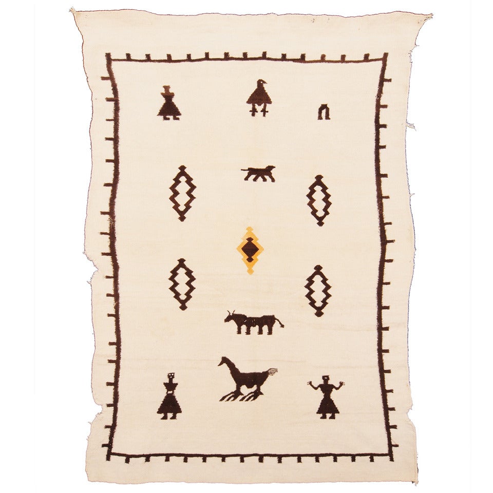 Navajo Pictorial Birthing Blanket - 19th Century
