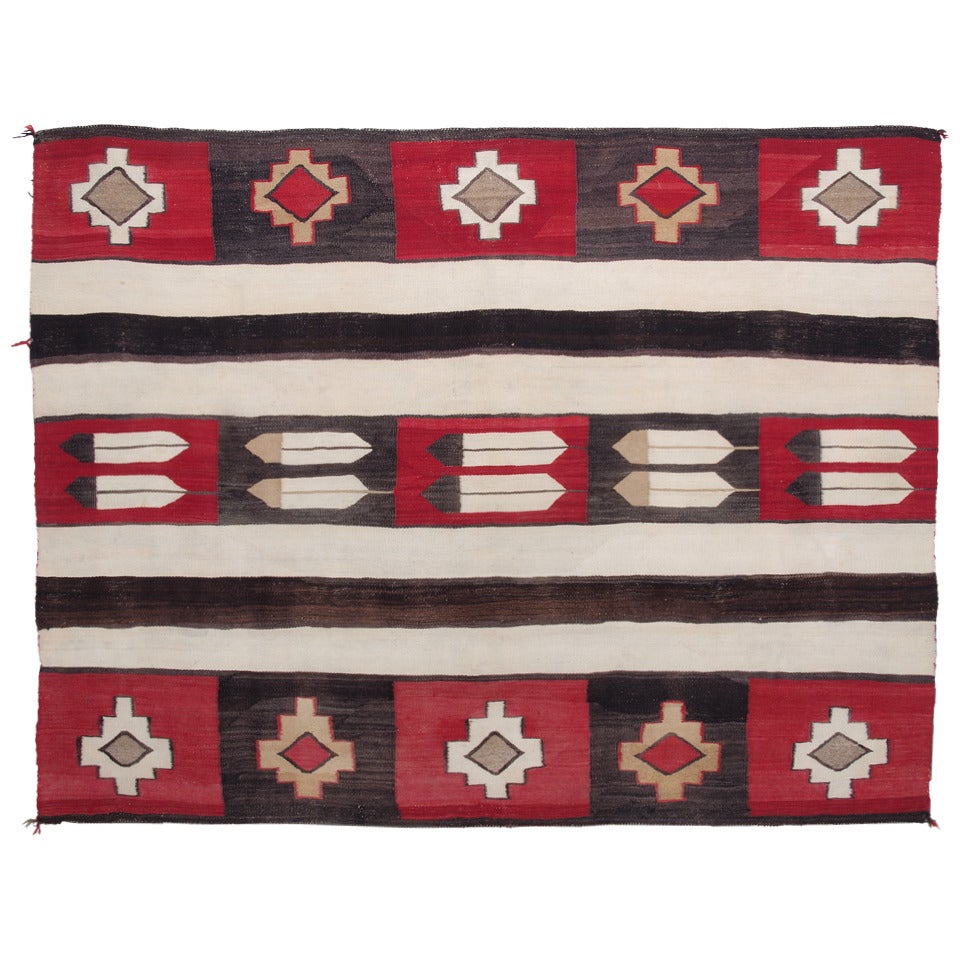 Navajo Pictorial Chiefs Blanket from the Trading Post Era