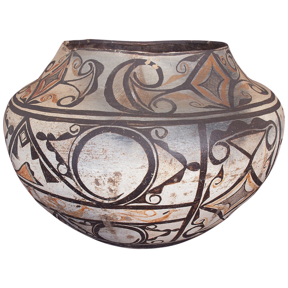 Southwest Pueblo Pottery Olla or Jar by Zuni, 19th Century