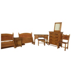 Vintage Monterey Furniture Bedroom Set, Spanish Revival, California, 1930s-1940s