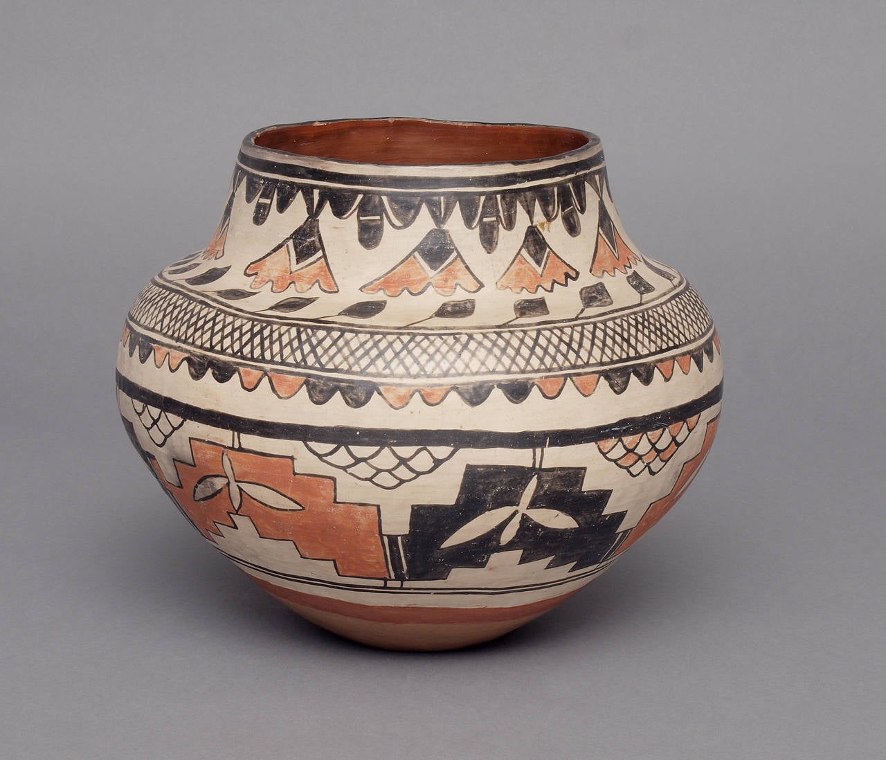 Native American Historic Southwestern Pottery Jar, San Ildefonso circa 1900
