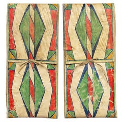 Used Matching Pair of Native American Parfleche Envelopes, Plateau, 19th Century