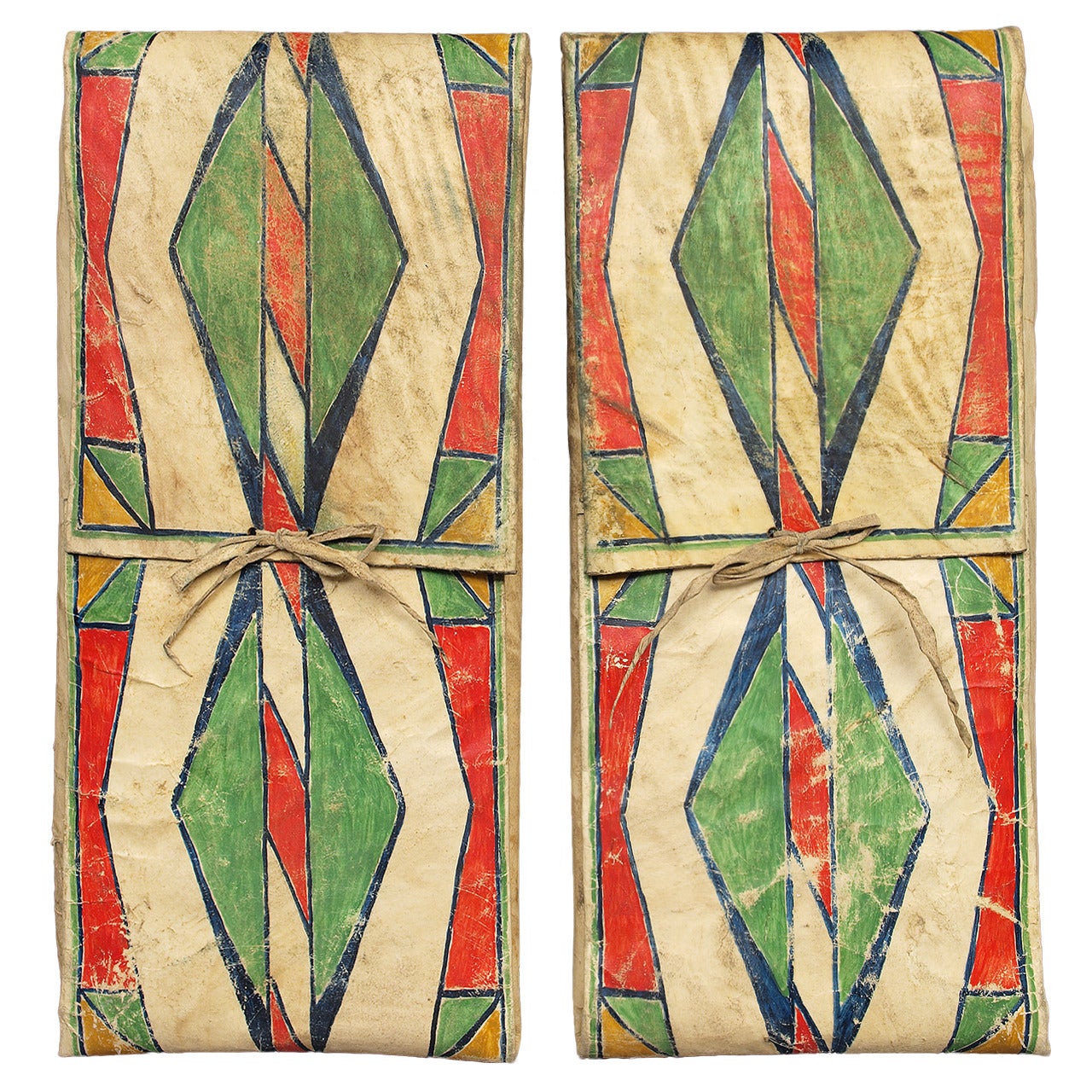 Matching Pair of Native American Parfleche Envelopes, Plateau, 19th Century