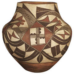 Antike indianische polychrome Keramik Krug:: Acoma 19. Jahrhundert