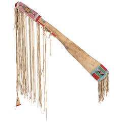 Antique Native American Beaded Rifle Scabbard, Crow (Plains Indian), circa 1870