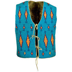 Antique 19th Century Child's Beaded Vest - Blackfeet