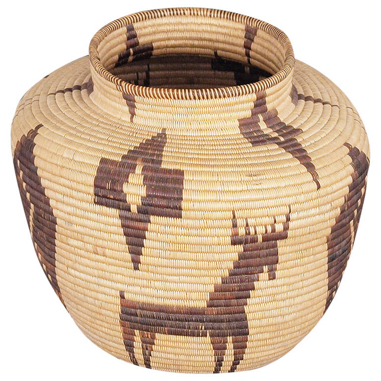 Antique Native American Basket by Panamint, 19th Century at 1stdibs