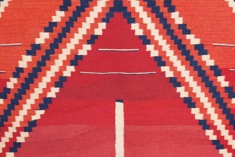 American Classic Period Spider Woman Serape, Navajo, circa 1865