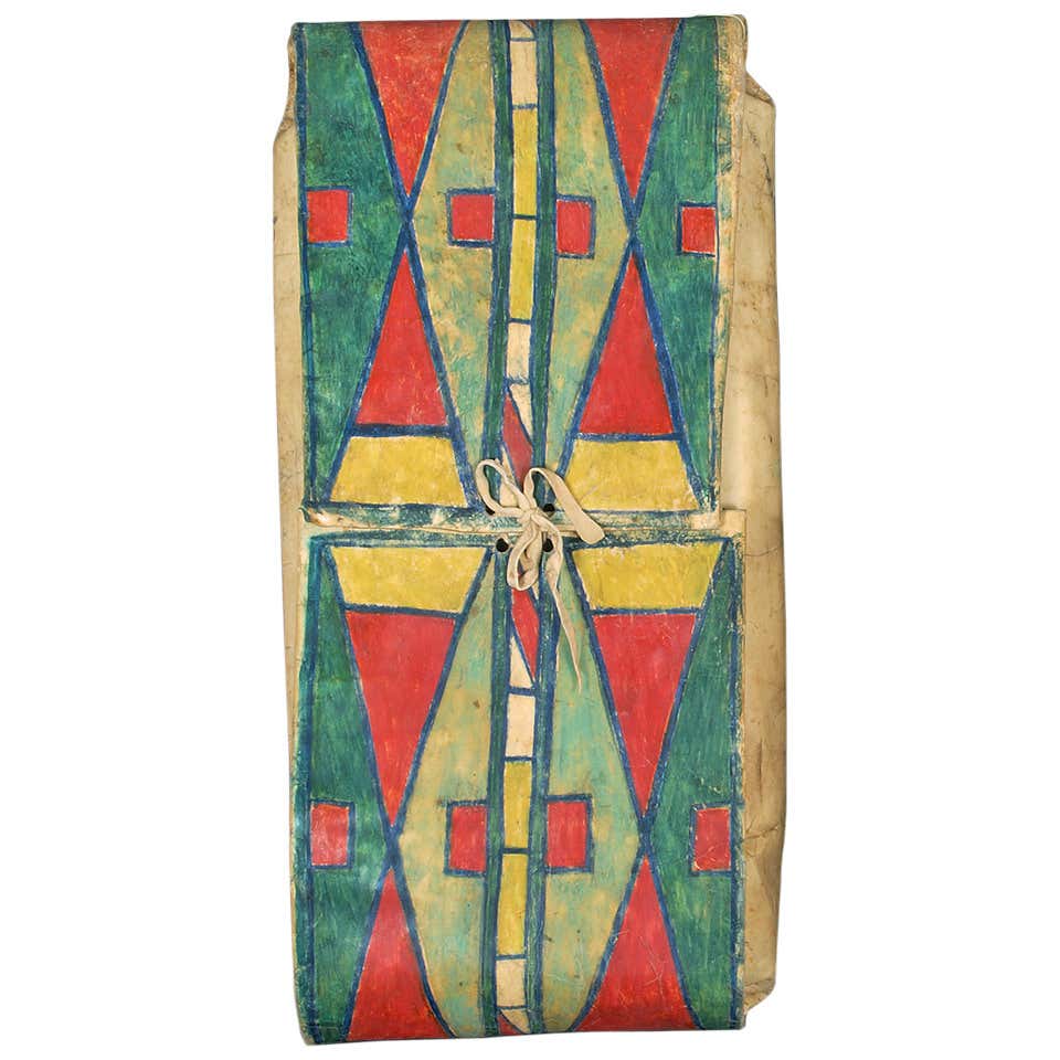 19th Century Northern Plains Hide Painting For Sale at 1stDibs native