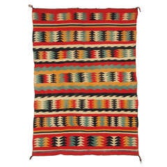 Antique Navajo Saddle Blanket, Germantown wool, circa 1885