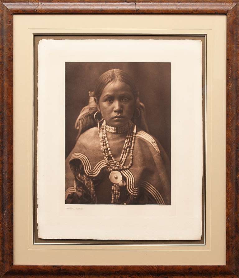 This haunting image of a Jicarilla Maiden (Apache) is plate 22 from portfolio 1 of Edward S. Curtis' magnum opus work,  