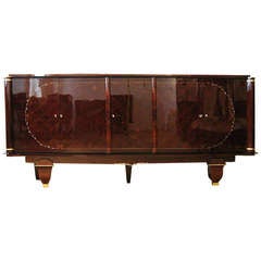 Vintage French Art Deco Sideboard Credenza Rosewood Palisander 1935