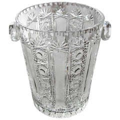 Midcentury Champagne Bucket Czek Bohemian Chrystal 1960 4