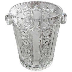 Midcentury Champagne Bucket Czek Bohemian Chrystal 1960