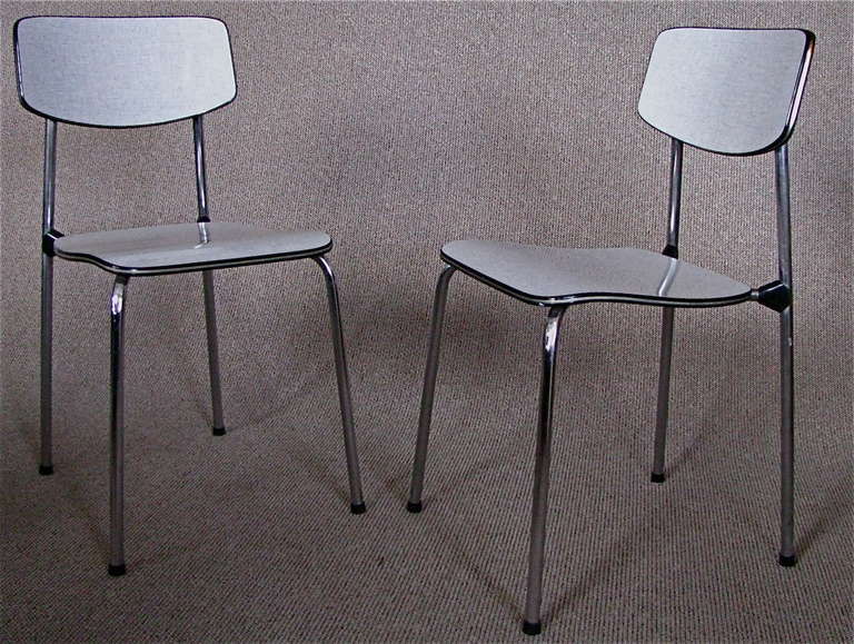 Mid-Century Modern Set of Six German Midcentury Chairs, 1950