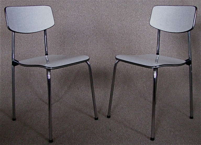 Set of Six German Midcentury Chairs, 1950 In Good Condition In Saarbruecken, DE