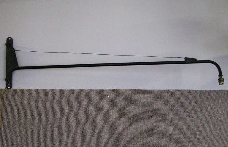 French Jean Prouve Midcentury Jib Lamp Sconce 1950