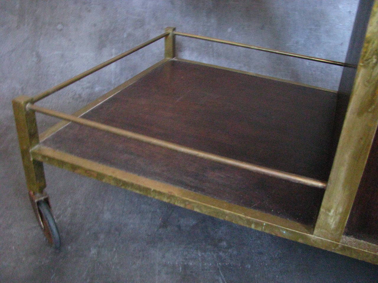 Mid-20th Century Art Deco Serving Table Bar by Jacques Adnet