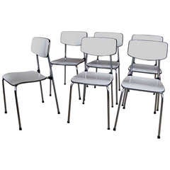Set of Six German Mid Century Chairs 1950 7