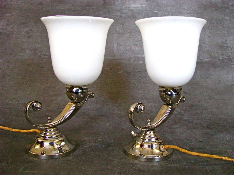 Pair of Art Deco Table Lamps, Mazda, 1930 4
