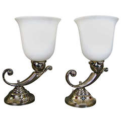 A Pair of Art Deco Table Lamps, Mazda 1930 5