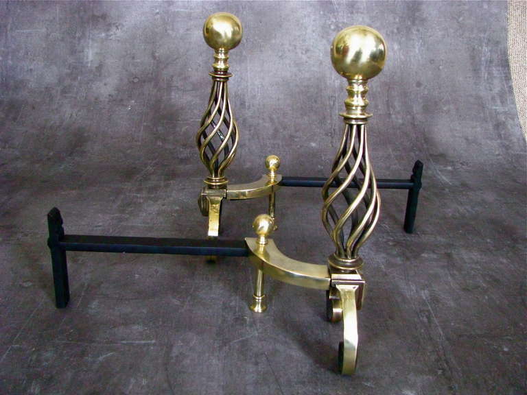 Art Deco Andirons Signed by Raymond Subes 4