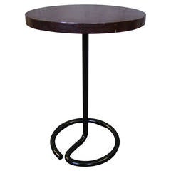 Art Deco Side Coffee Table by Rene Herbst Bakelite, 1940 4