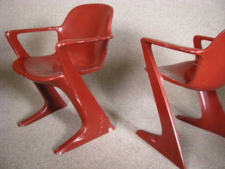 Mid-Century Modern Set of Six Midcentury German Dining Chairs, Ernst Moeckel, 1968