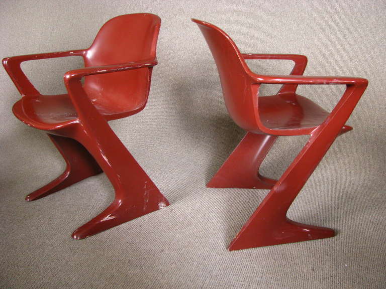 Set of Six Midcentury German Dining Chairs, Ernst Moeckel, 1968 In Good Condition In Saarbruecken, DE