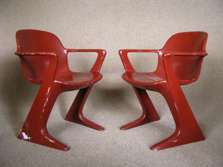 Mid-20th Century Set of Six Midcentury German Dining Chairs, Ernst Moeckel, 1968