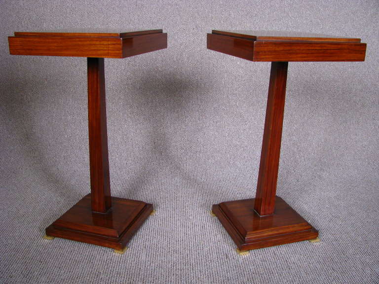 Pair of Rosewood Art Deco Side Tables  In Excellent Condition In Saarbruecken, DE