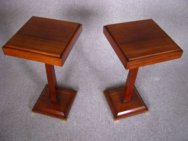 Pair of Rosewood Art Deco Side Tables  1