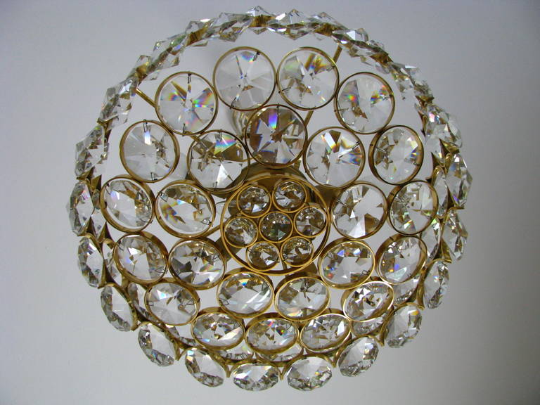 1960s Crystal and Brass Bakalowits Chandelier 2