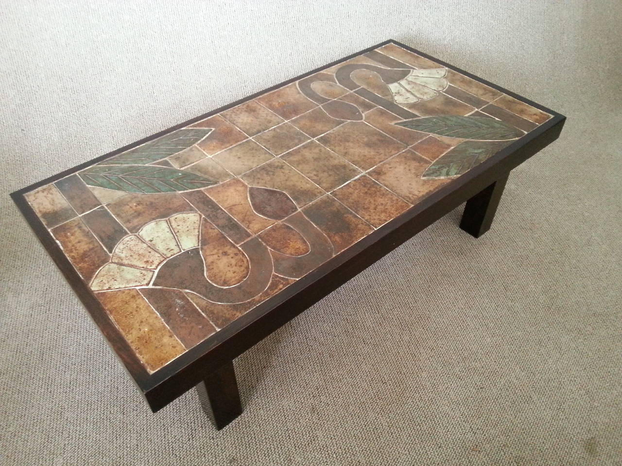 1960s Ceramic Coffee Table, Vallauris, France 4