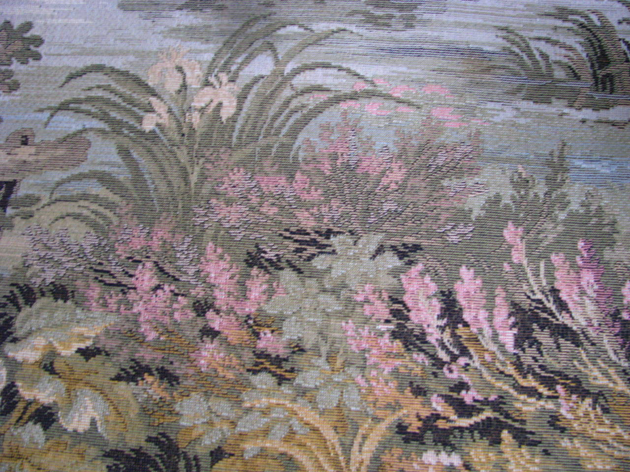 Antique Midcentury Aubusson Style French Tapestry (Französisch)