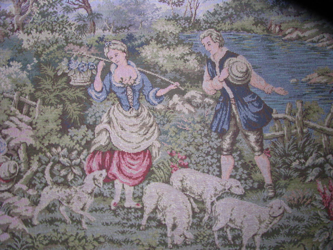 Antique 19th Century Aubusson Style French Tapestry 2
