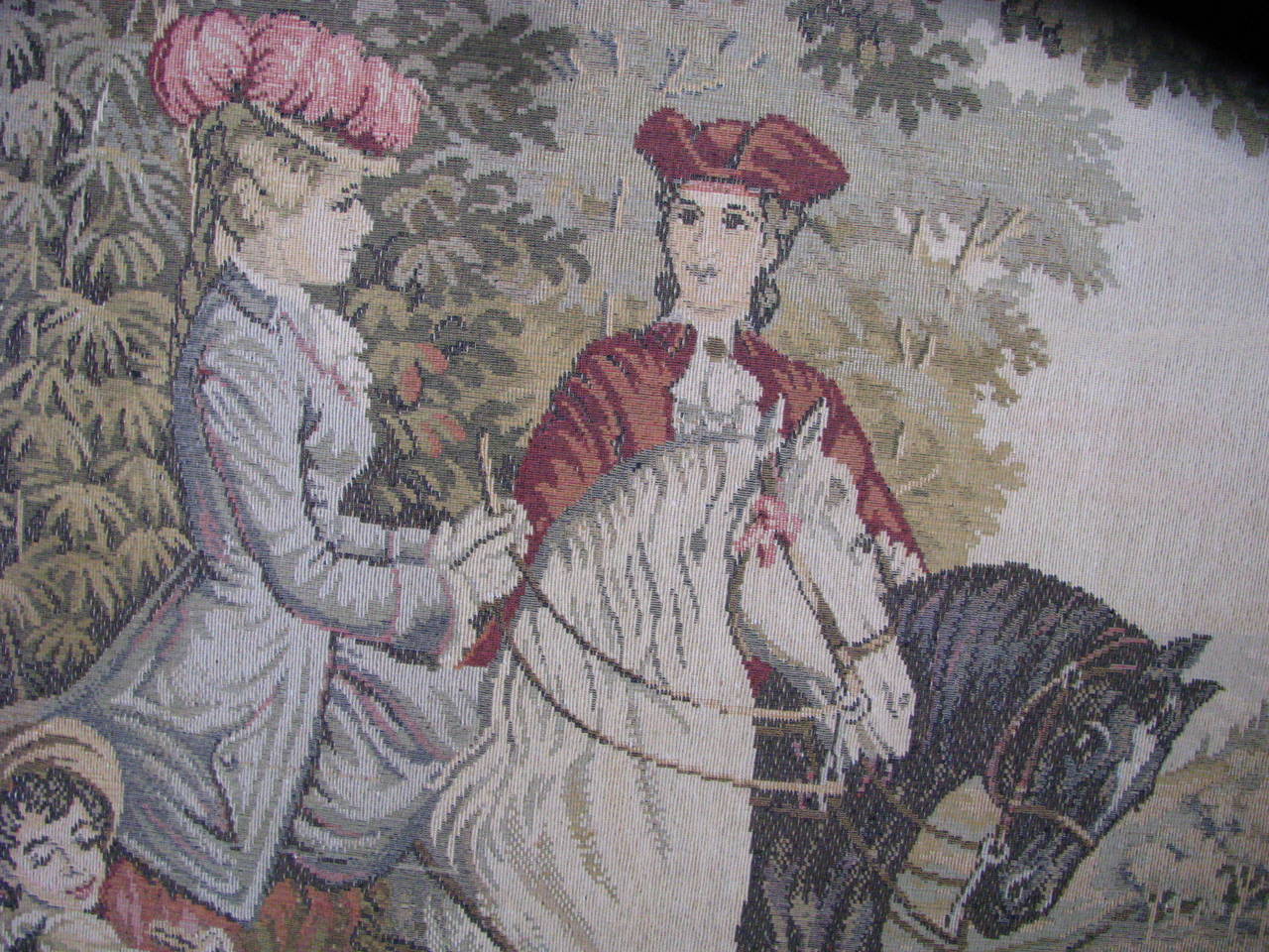 Antique 19th Century Aubusson Style French Tapestry 1