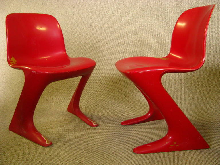 Set of Six Midcentury German Dining Chairs, Ernst Moeckel, 1968 4