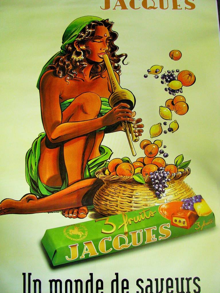 Fin du 20e siècle Affiche publicitaire surdimensionnée sur chocolat, Belgique, 1999 en vente