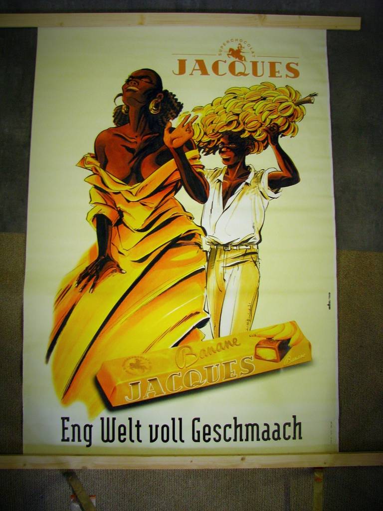 Oversized Chocolate Advertising Poster, Belgium, 1999 In Excellent Condition In Saarbruecken, DE