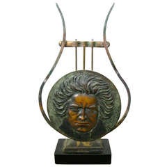 Art Deco Sculpture Tabletop Bronze Beethoven signed Verrier 6