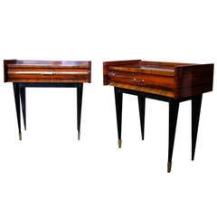 Danish Art Deco Midcentury End Tables Rosewood