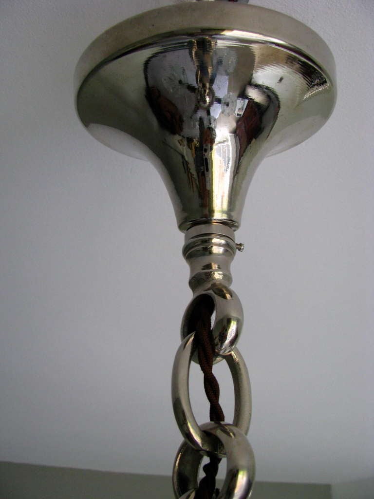 Mid-20th Century Art Deco Chandelier Signed Petitot