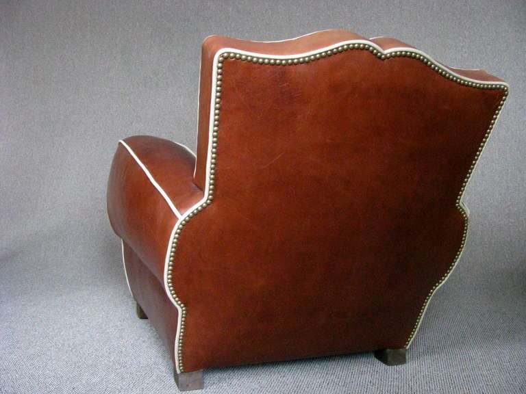 A Pair of French Art Deco Club Chair Armchairs 1935 2