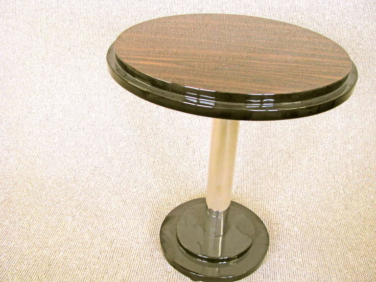 Mid-20th Century Art Deco Side Table Macassar